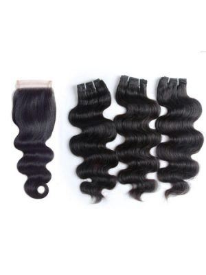 4 BUNDLES + 5x5 HD CLOSURE